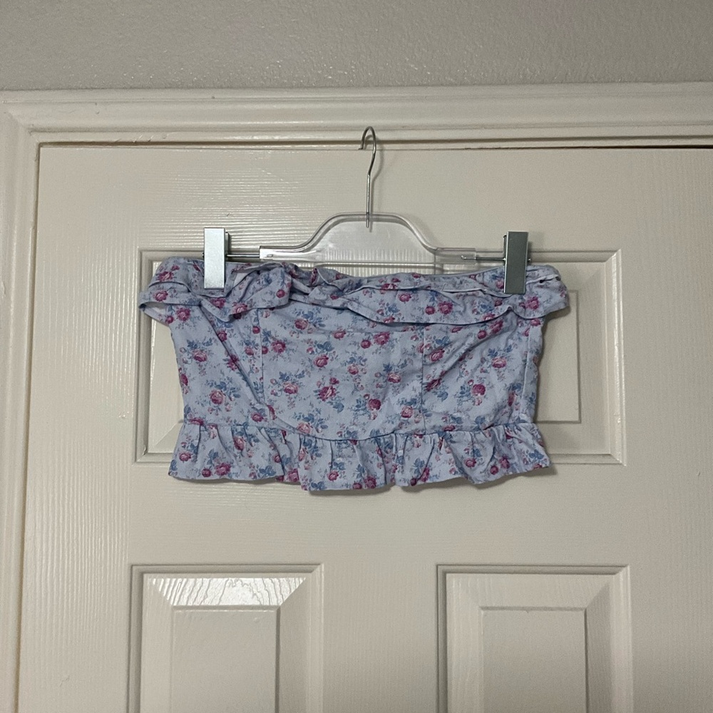 Floral Ruffle Top